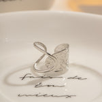 Load image into Gallery viewer, Clarie brede golf open ring – 18K goud en verzilverd
