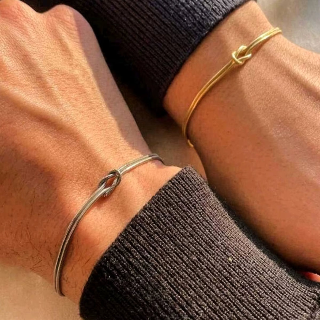 Bracciale Unité Knot Couple – Placcato Oro e Argento