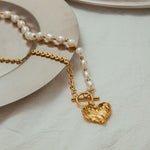 Load image into Gallery viewer, Mary Heart Pendant Necklace – 18K Gold-Plated
