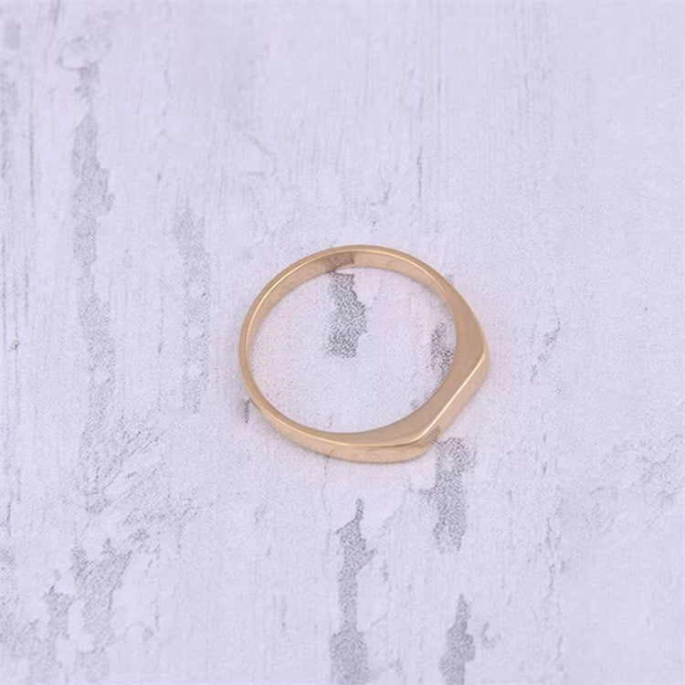 Gaya Minimalistischer Glatter Bandring – 18 Karat vergoldet