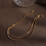 Load image into Gallery viewer, Julis Double Layer Chain Bracelet – 18K Gold-Plated
