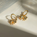 Load image into Gallery viewer, Haillei Bow Earrings - 18K Gold-Plated

