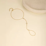 Load image into Gallery viewer, Kruisvormige armband met zirkonia-ketting – verguld &amp; 925 sterlingzilver
