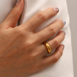 Load image into Gallery viewer, Orla Chunky Round Ring – 18K Gold-Plated Waterproof
