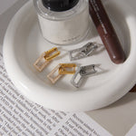 Load image into Gallery viewer, Ellis Doppel-Hoop-Zirkonia-Ohrringe – 18 Karat vergoldet

