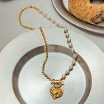 Load image into Gallery viewer, Mary Heart Pendant Necklace – 18K Gold-Plated
