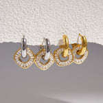 Load image into Gallery viewer, Iris Intertwined Hoop Earrings Zirconia – 18K Gold-Plated
