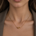 تحميل الصورة في عارض المعرض، Isolde Knot Pendant Necklace – 18K Gold-Plated
