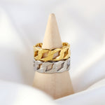 Load image into Gallery viewer, Joie Cuban Chain Woven Ring – 14K Gold-Plated
