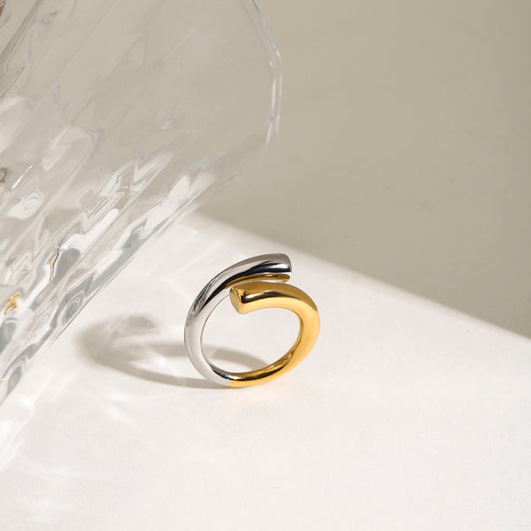 Kaia Two-Tone Open Ring – Two-Tone