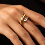 Load image into Gallery viewer, Kaia Two-Tone Open Ring – Two-Tone
