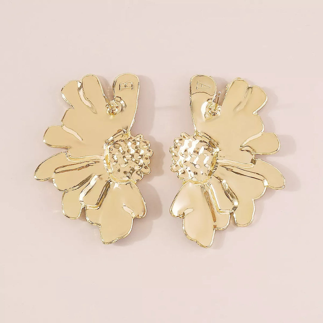 Kleo Flower Stud Earrings - 18K Gold-Plated