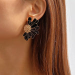 Load image into Gallery viewer, Kleo Flower Stud Earrings - 18K Gold-Plated
