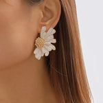 Load image into Gallery viewer, Kleo Flower Stud Earrings - 18K Gold-Plated
