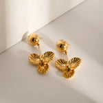 Load image into Gallery viewer, Leah Floral Earrings - 18K Gold-Plated
