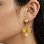 Load image into Gallery viewer, Leah Floral Earrings - 18K Gold-Plated
