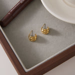 Load image into Gallery viewer, Lexie Layered C-Shaped Hoop Earrings – 18K Gold-Plated

