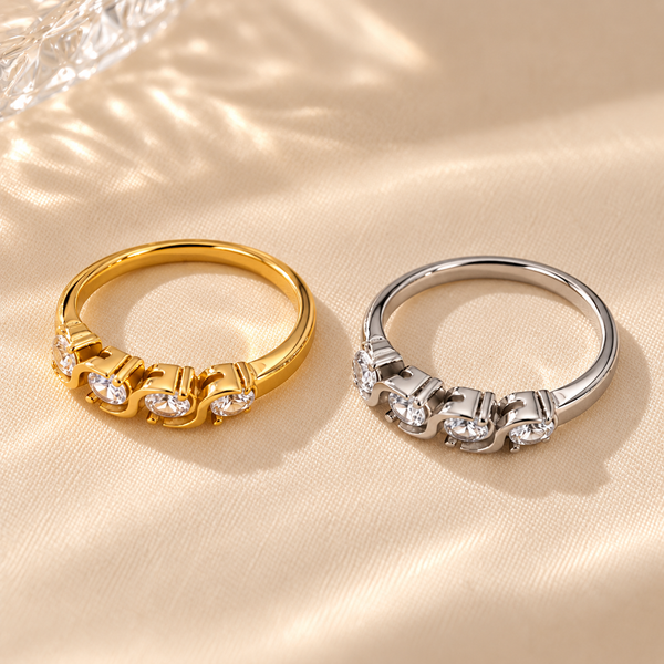 Lexie Zircon Ring – 18K Gold-Plated & Silver-Plated