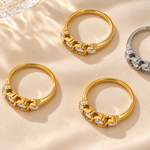 Load image into Gallery viewer, Lexie Zircon Ring – 18K Gold-Plated &amp; Silver-Plated
