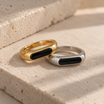 Load image into Gallery viewer, Liberté Enamel Drip Ring – 18K Gold-Plated &amp; Silver-Plated
