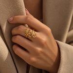 Load image into Gallery viewer, Lina Flower Ring - 18K Gold-Plated
