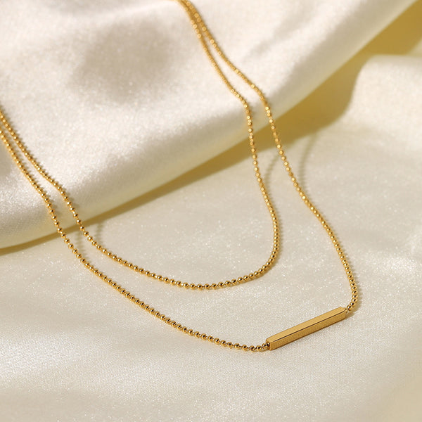 Lina Layered Waterproof Necklace – 18K Gold-Plated