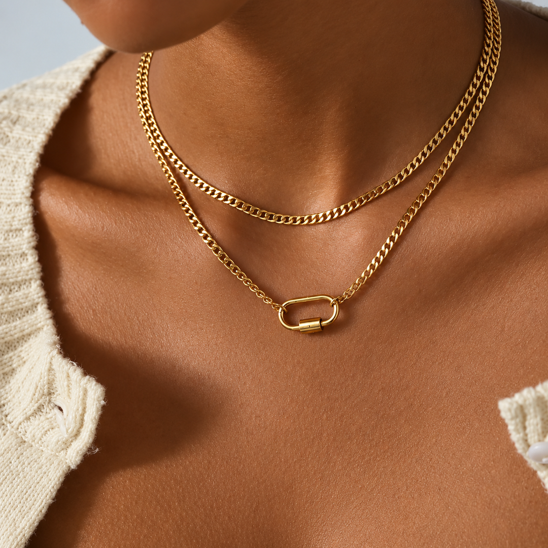Lioren Layered Necklace – 18K Gold-Plated
