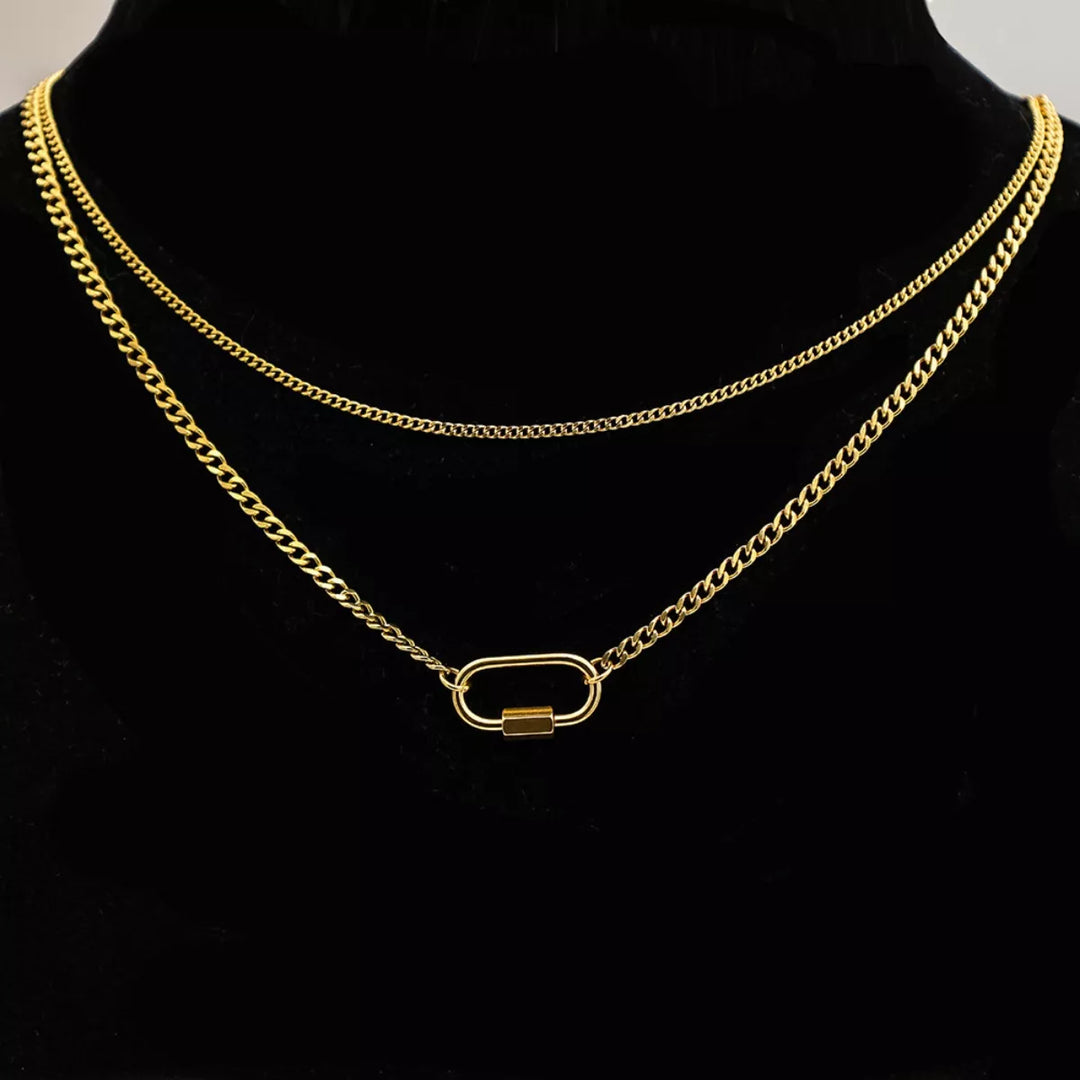 Lioren Layered Necklace – 18K Gold-Plated
