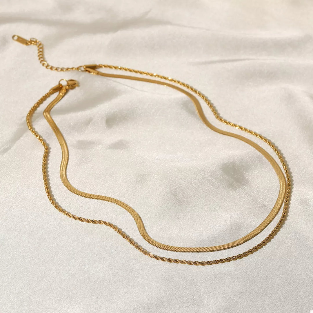 Lioren Layered Necklace – 18K Gold-Plated
