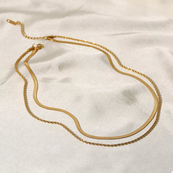 Lioren Layered Necklace – 18K Gold-Plated