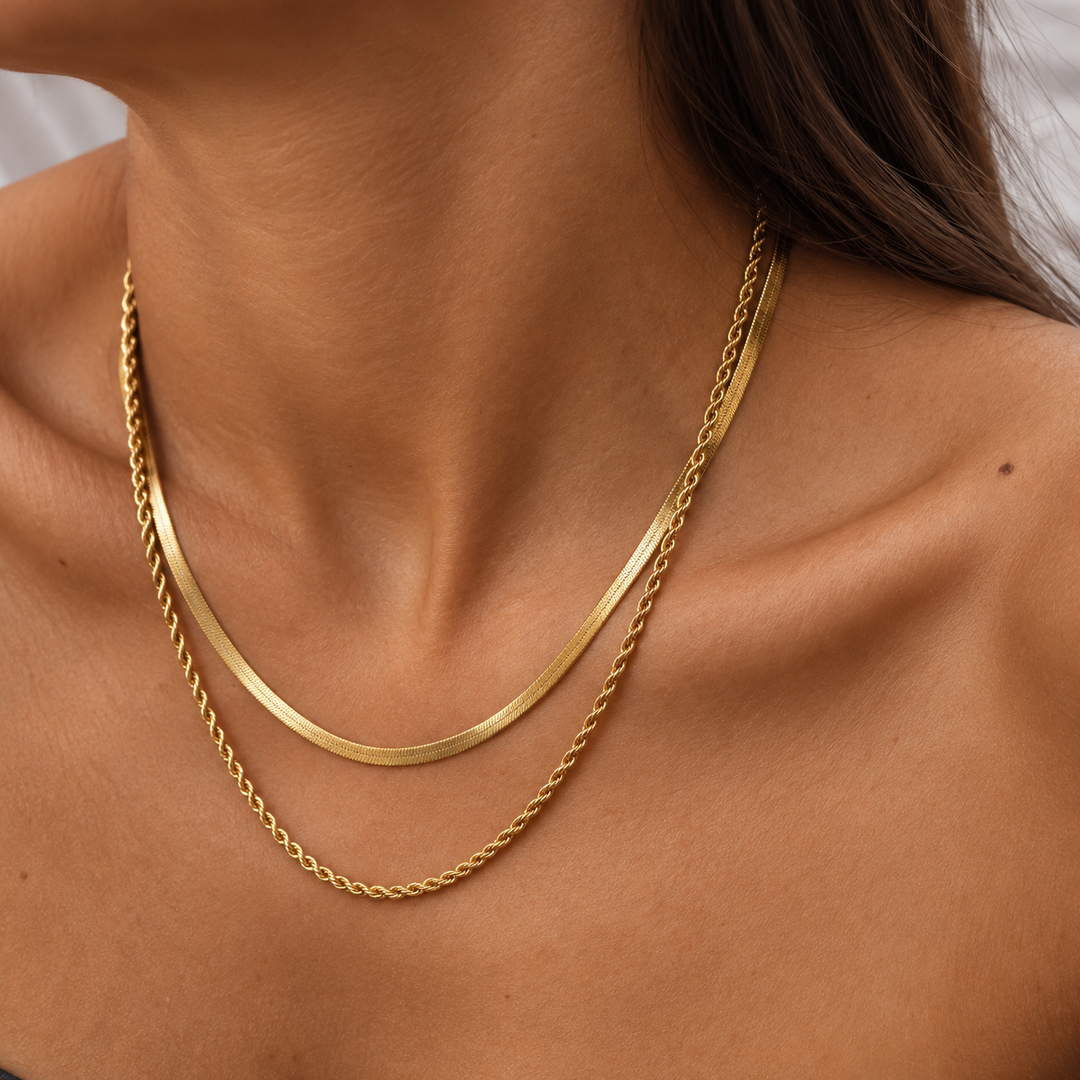 Lioren Layered Necklace – 18K Gold-Plated