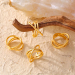 Load image into Gallery viewer, Lou Crisscross Ring - 18K Gold-Plated
