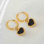 Load image into Gallery viewer, Lovelle Heart Drop Earrings – 18K Gold-Plated
