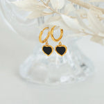 Load image into Gallery viewer, Lovelle Heart Drop Earrings – 18K Gold-Plated
