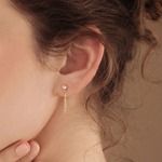 Load image into Gallery viewer, Lucy Birthstone Crystal Earrings – Hypoallergenic Stainless Steel
