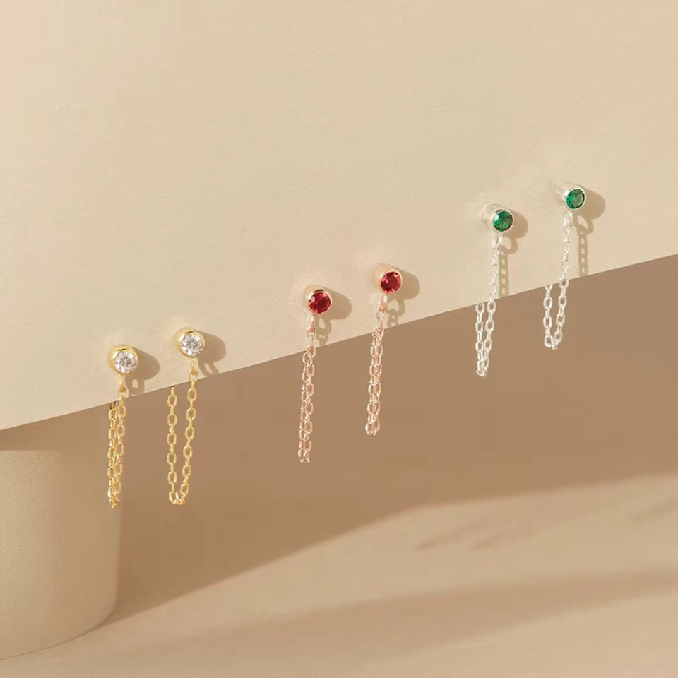 Lucy Birthstone Crystal Earrings – Hypoallergenic Stainless Steel