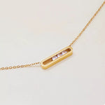 Load image into Gallery viewer, Lumière Rhinestone Pendant Necklace – 18K Gold-Plated

