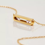 Load image into Gallery viewer, Lumière Rhinestone Pendant Necklace – 18K Gold-Plated
