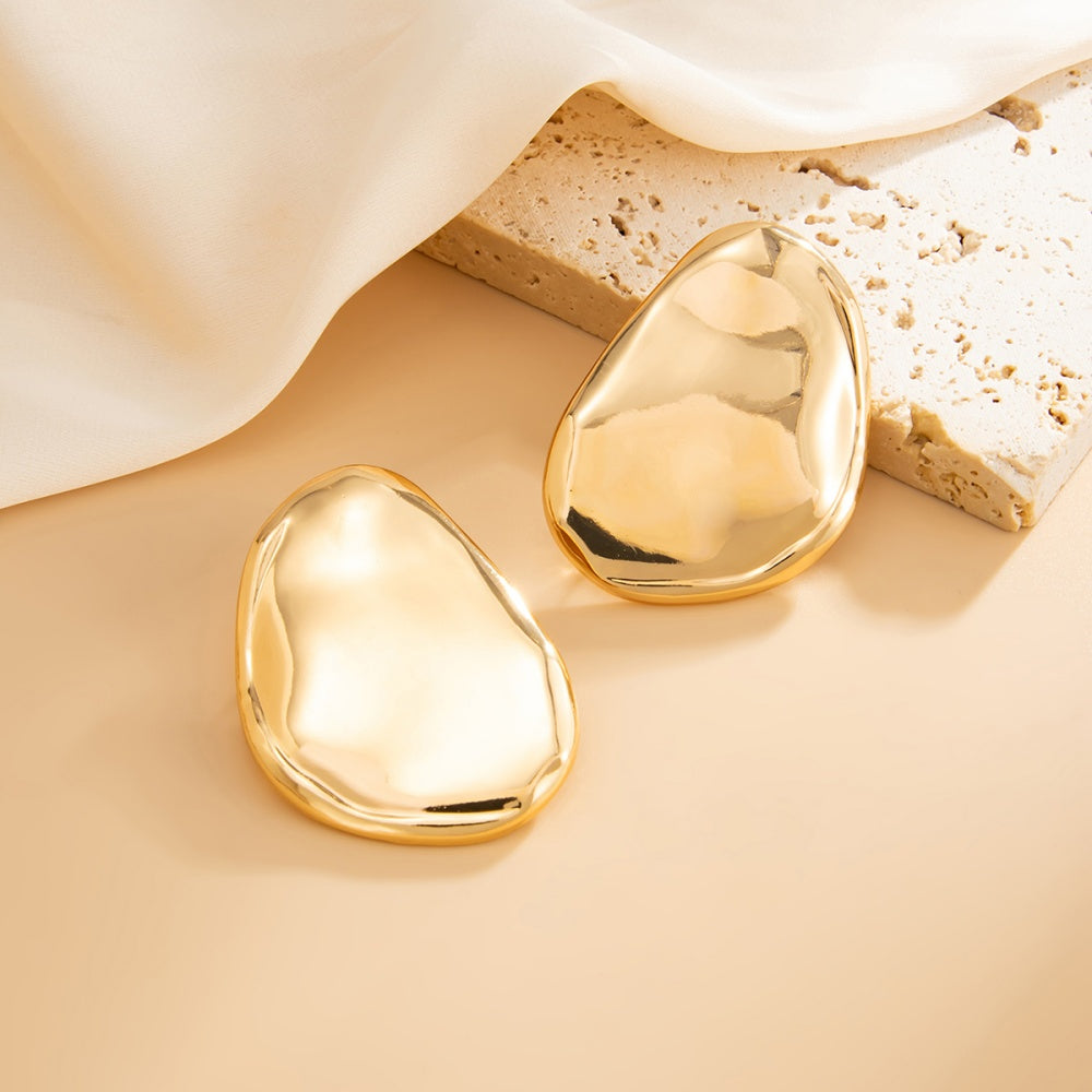 Lyra Geometric Hoop Earrings – Gold-Plated & Silver-Plated 