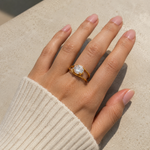 Load image into Gallery viewer, Madaleine Zirconia Ring – 18K Gold-Plated Waterproof
