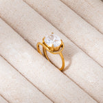 Load image into Gallery viewer, Madaleine Zirconia Ring – 18K Gold-Plated Waterproof
