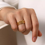 Load image into Gallery viewer, Malia Cutout Ring - 18K Gold-Plated
