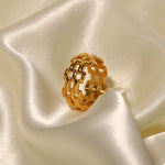Load image into Gallery viewer, Malia Cutout Ring - 18K Gold-Plated
