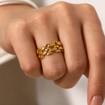 Load image into Gallery viewer, Malia Cutout Ring - 18K Gold-Plated
