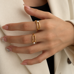 Load image into Gallery viewer, Margot Pearl Ring – Gold &amp; Silver-Plated
