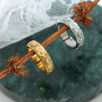 Load image into Gallery viewer, Martine Embossed Zircon Ring – Gold-Plated &amp; Silver-Plated
