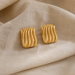 Load image into Gallery viewer, Mattea Geometric Earrings – 18K Gold-Plated
