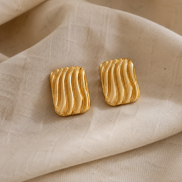 Mattea Geometric Earrings – 18K Gold-Plated