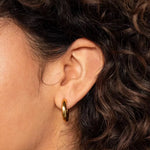 Load image into Gallery viewer, Mazi Chunky Gold Hoop Earrings – 18K Gold-Plated &amp; Silver-Plated
