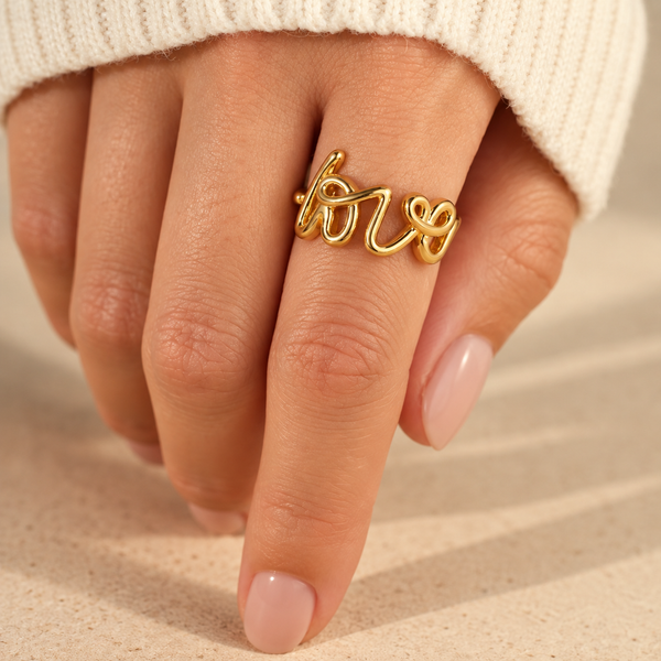 Mia Love Ring - 18K Gold-Plated & 925 Sterling Silver